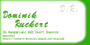 dominik ruckert business card